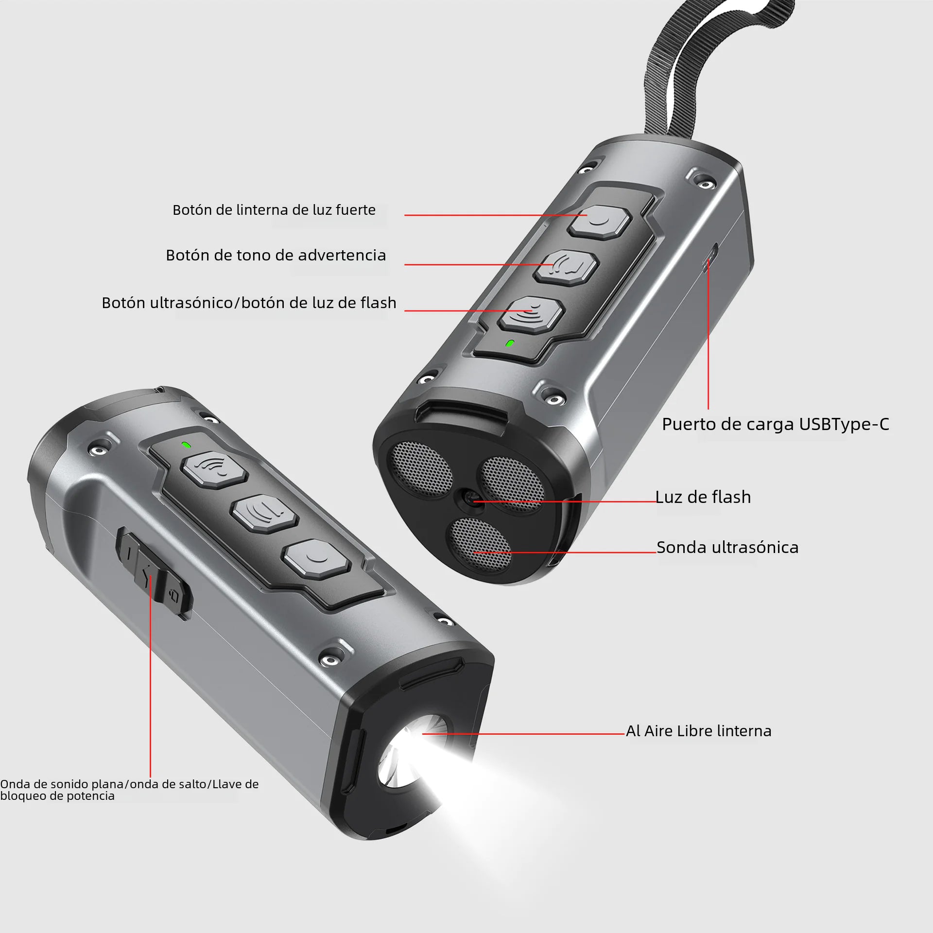 2025 Ultrasonic Dog Repeller with Flashlight Feature